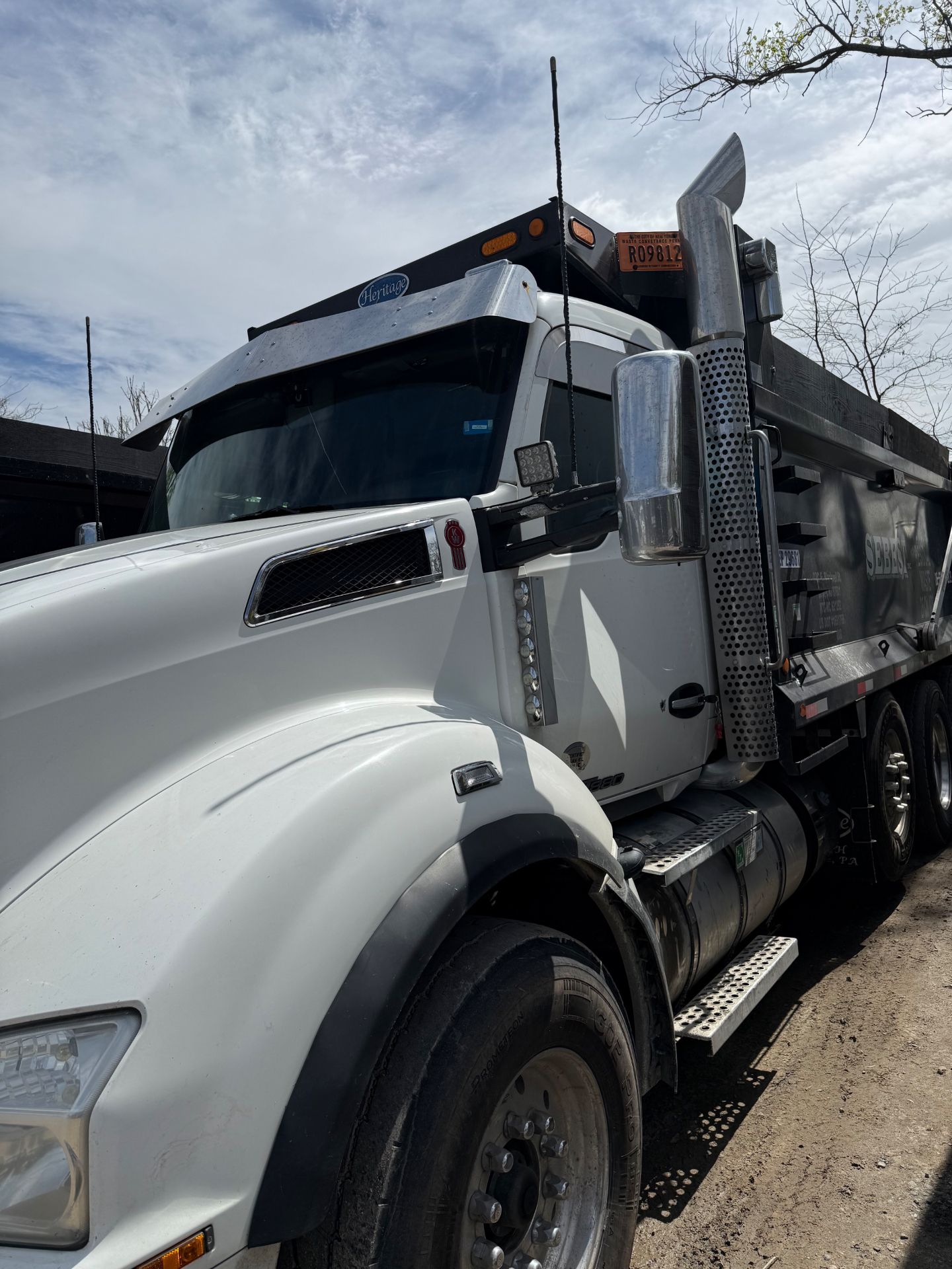 Sebest Inc Kenworth dump truck close-up